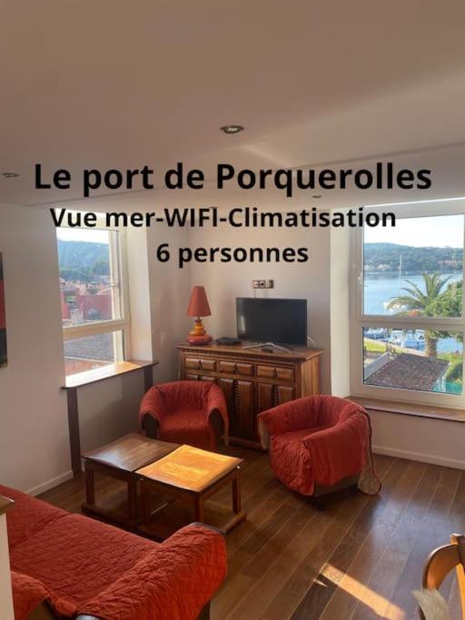 Ile De Porquerolles : T3 Climatise Vue Mer Eksteriør billede